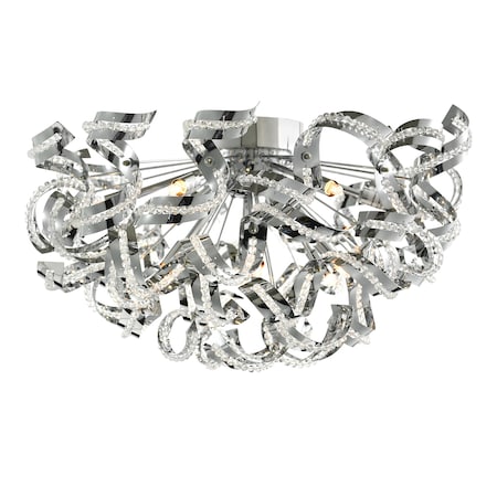 Cwi Lighting Swivel 13 Light Flush Mount With Chrome Finish 5067C22C